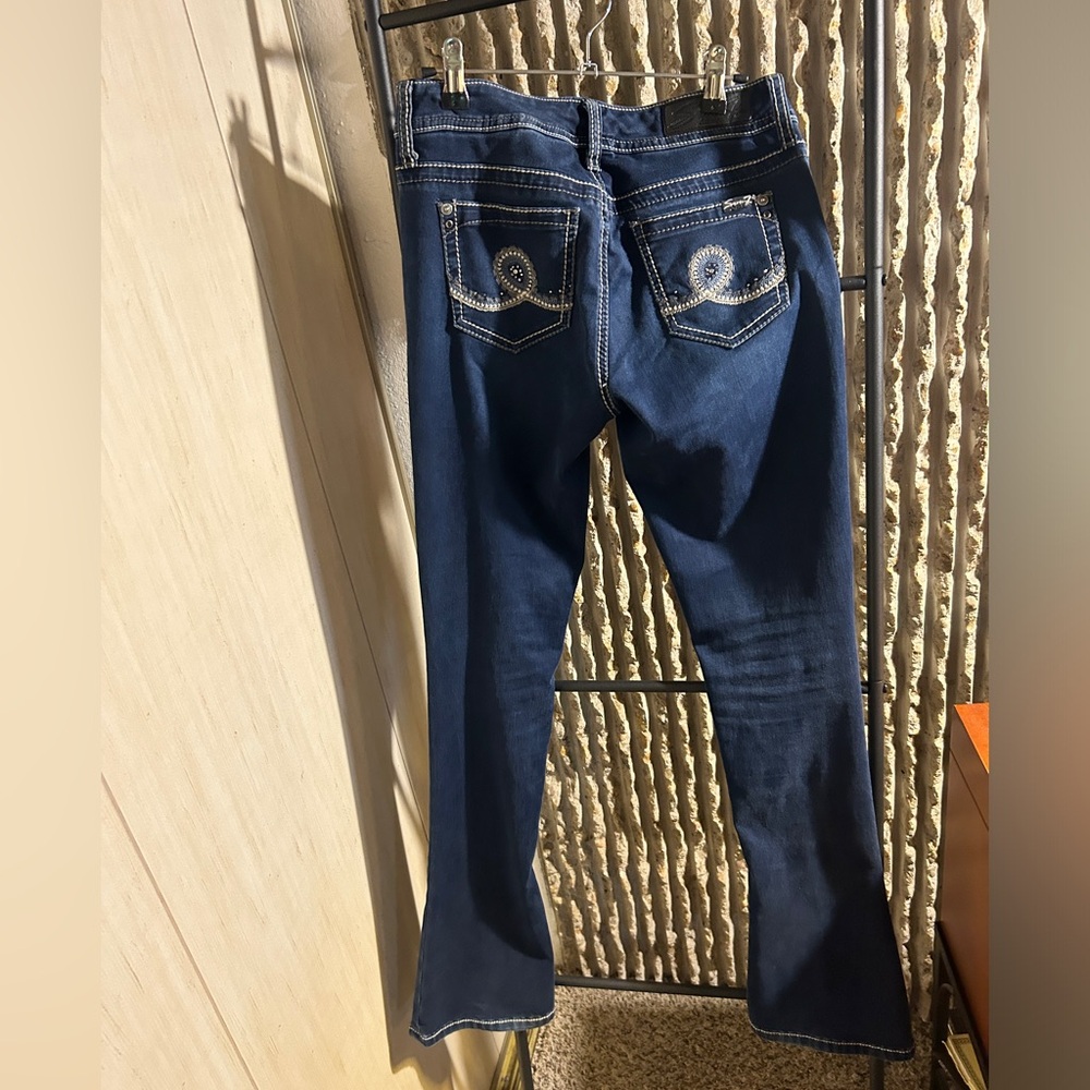 Seven Jeans Mid Rise Dark Wash Rocker Slim Bootcut Women’s Sz 2 - Picture 4 of 10